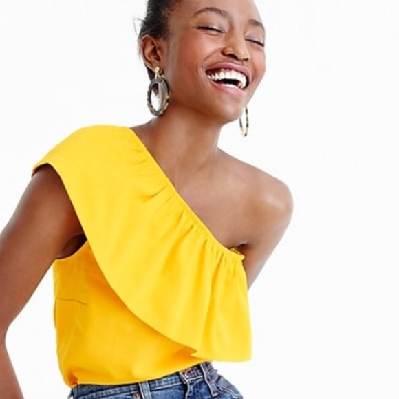 J. Crew Tops - One shoulder ruffle Jcrew top